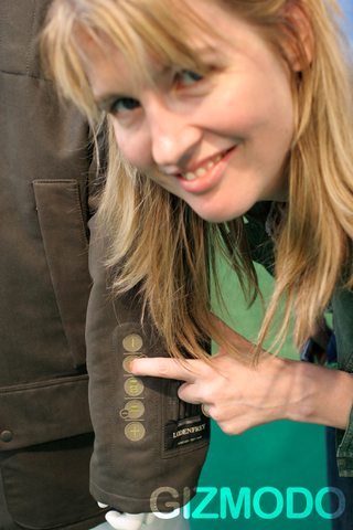 Illustration for article titled Fingers-On with the MP3 Lederhosen and Hunting Jacket